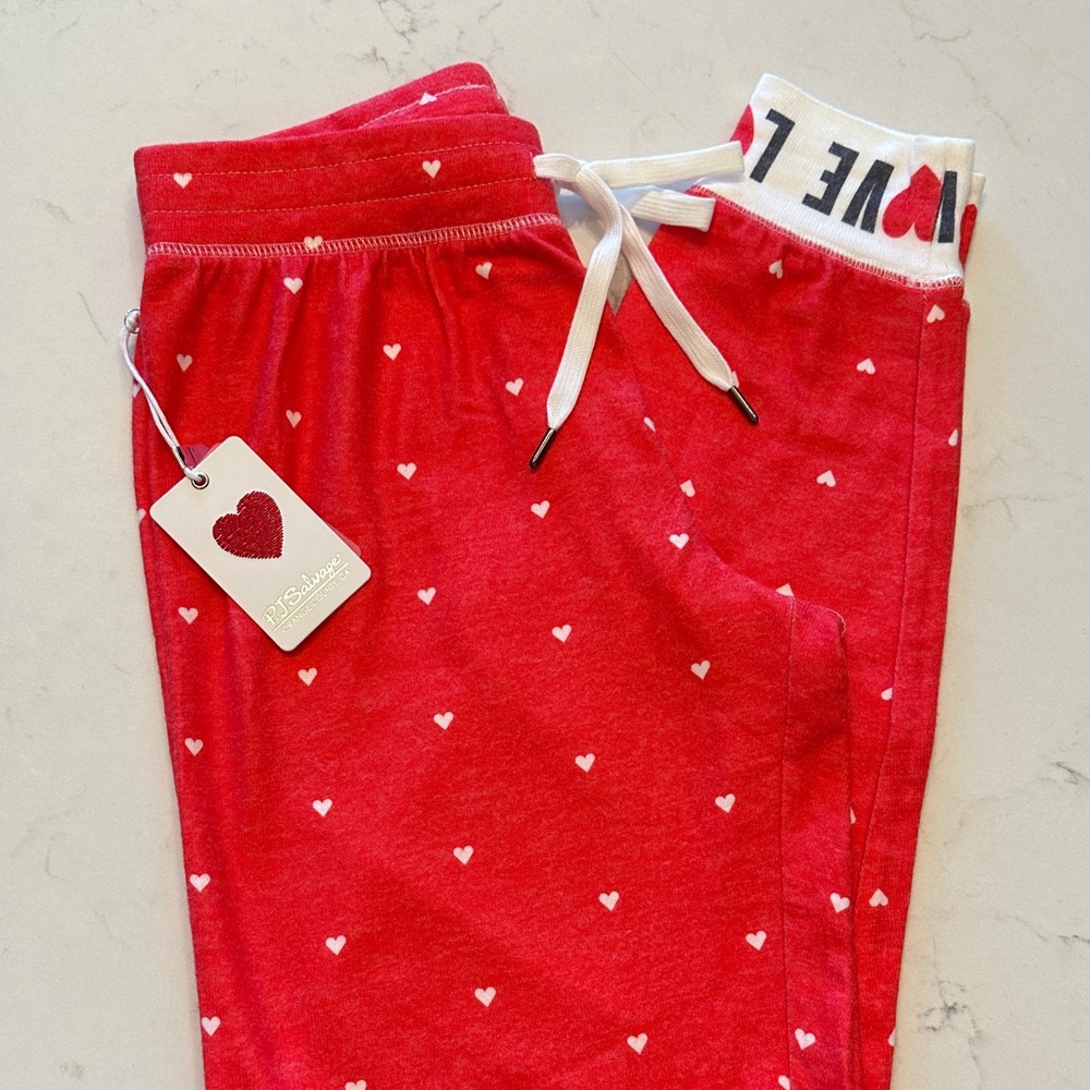 PJ Salvage Red Heart Pajama Pants